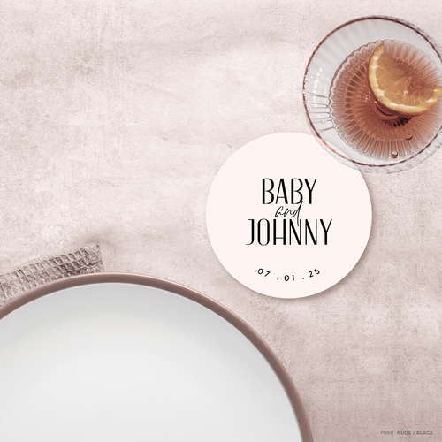 Be My Baby: Wedding Drink Coaster