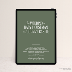 Be My Baby: Digital Wedding Invitation