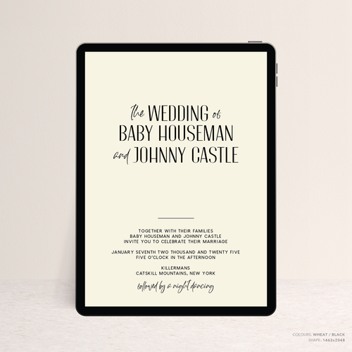 Be My Baby: Digital Wedding Invitation