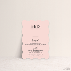 Be My Baby: Wedding Info Card