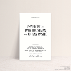 Be My Baby: Wedding Invitation