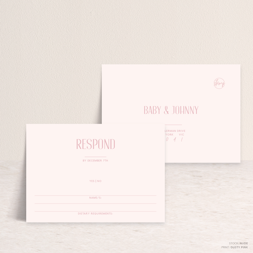 Be My Baby: Wedding RSVP Card