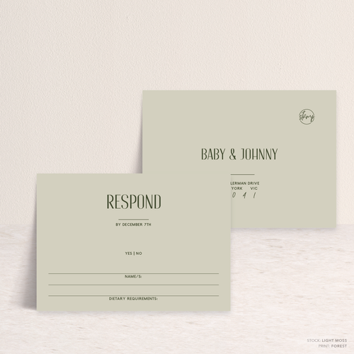 Be My Baby: Wedding RSVP Card