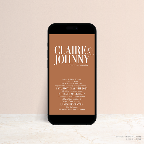 Claire: Digital Wedding Invitation
