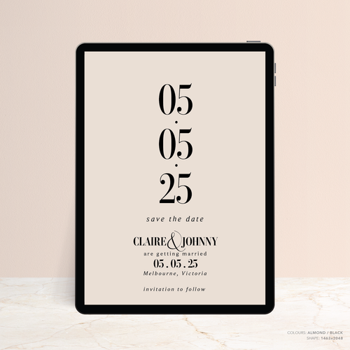 Claire: Digital Wedding Save The Date