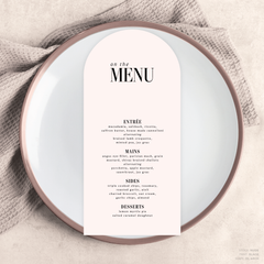 Claire: Wedding Menu Card