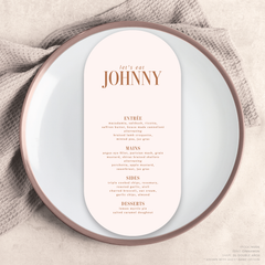 Claire: Wedding Menu Card