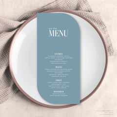 Claire: Wedding Menu Card