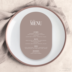 Claire: Wedding Menu Card