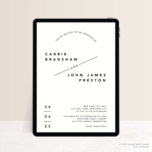 Cosmopolitan: Digital Wedding Invitation