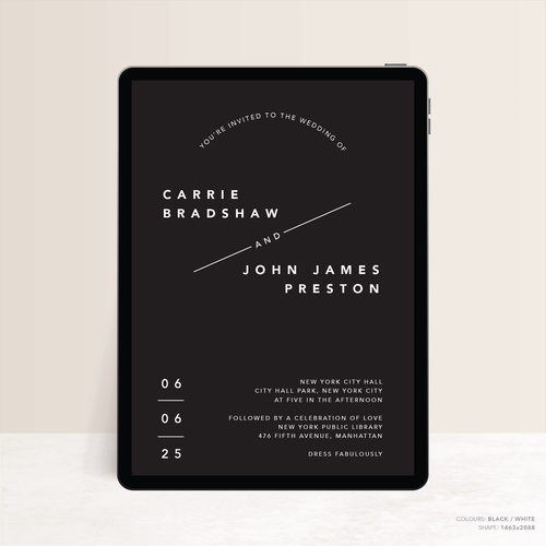 Cosmopolitan: Digital Wedding Invitation