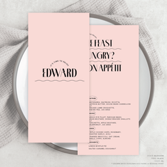 Edward: Wedding Menu Card