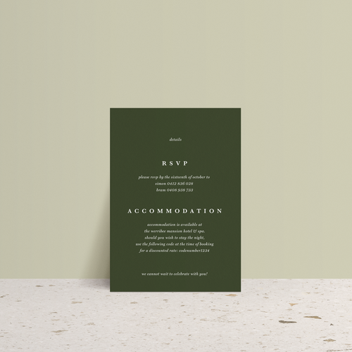 Ferris Wheel: Wedding Info Card