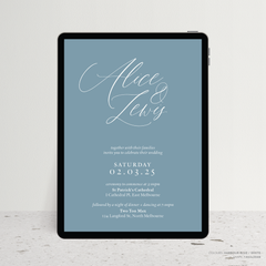 Golden Afternoon: Digital Wedding Invitation