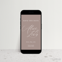 Golden Afternoon: Digital Wedding Save The Date