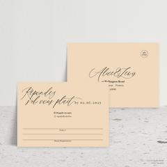 Golden Afternoon: Wedding RSVP Card