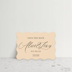 Golden Afternoon: Wedding Save The Date Card