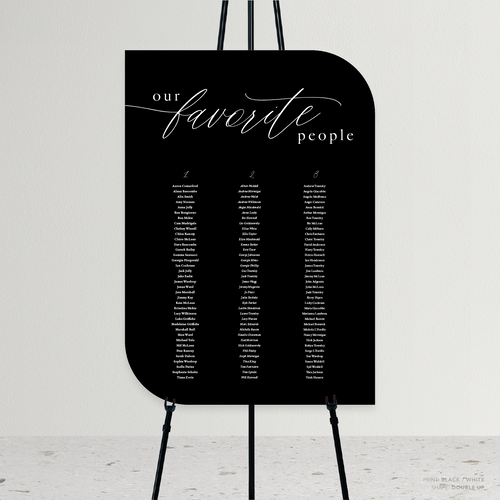 Golden Afternoon: Wedding Seating Chart