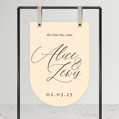 Golden Afternoon: Wedding Welcome Sign