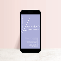 Laura: Digital Baptism Invitation + Digital Birthday Invitation