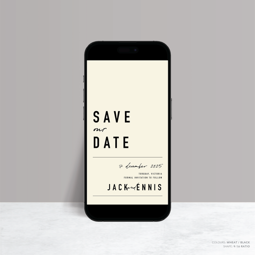 Never Let You Go: Digital Wedding Save The Date
