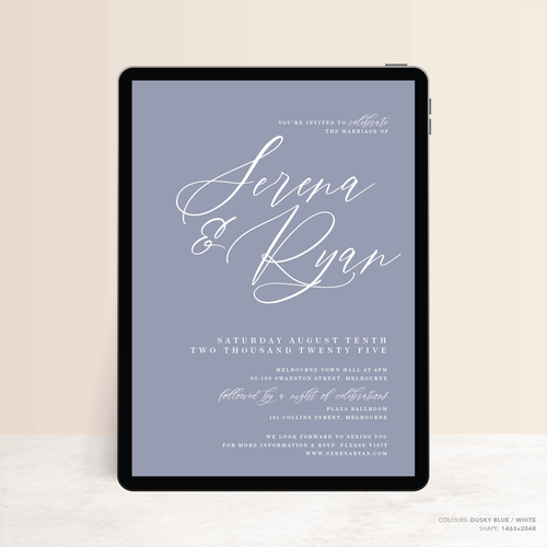 Serena: Digital Wedding Invitation