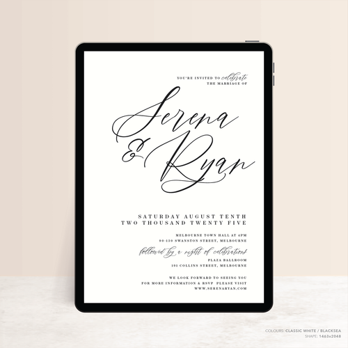 Serena: Digital Wedding Invitation