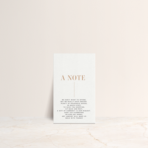 Serendipity: Wedding Note Card
