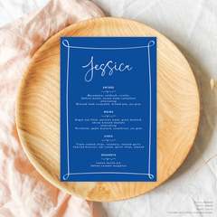 Vino: Wedding Menu Card