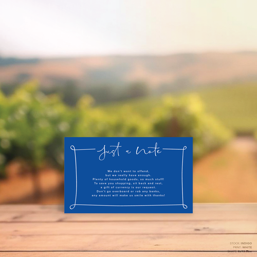 Vino: Wedding Note Card