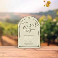 Vino: Wedding Thank You Card