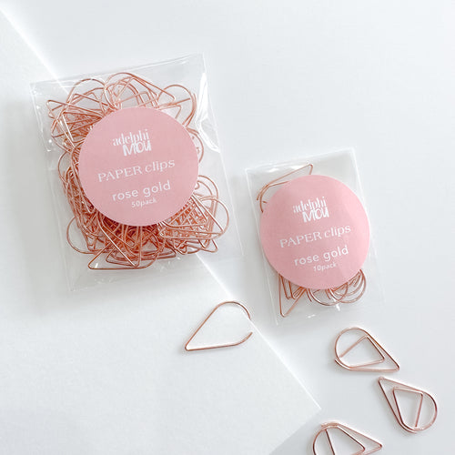 Rose Gold Teardrop Paperclips