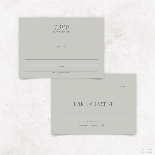 All I Ask Of You: Wedding RSVP Card