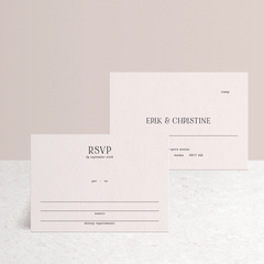 All I Ask Of You: Wedding RSVP Card