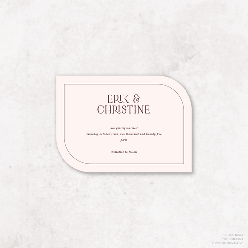 All I Ask Of You: Wedding Save The Date Card