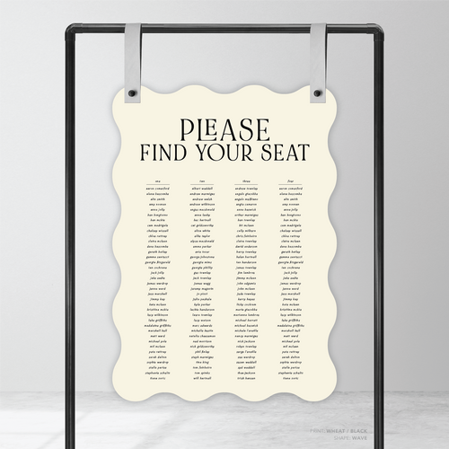 AlI I Ask Of You: Wedding Seating Chart