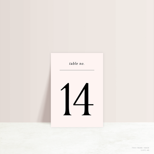 All I Ask Of You: Wedding Table Number