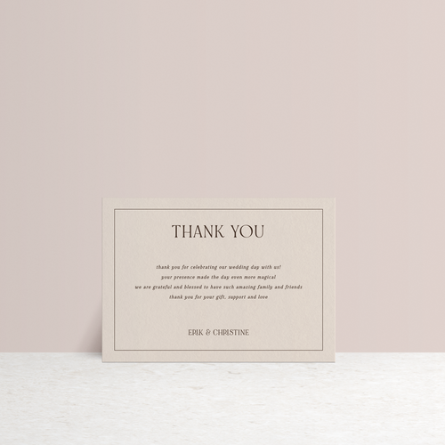 All I Ask Of You: Wedding Thank You Card