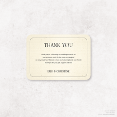 All I Ask Of You: Wedding Thank You Card