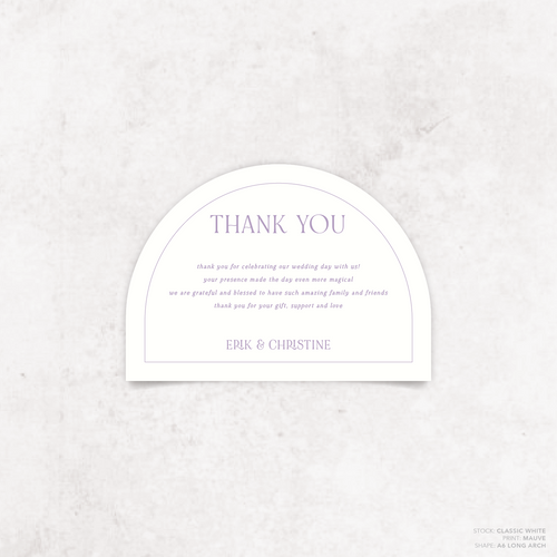 All I Ask Of You: Wedding Thank You Card