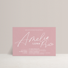 Amelia: Baptism Invitation + Birthday Invitation