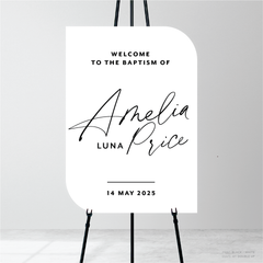 Amelia: Baptism Welcome Sign