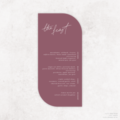 Before Sunrise: Wedding Menu Card