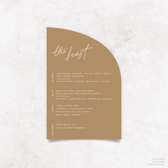 Before Sunrise: Wedding Menu Card