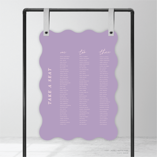 Before Sunrise: Wedding Seating Chart