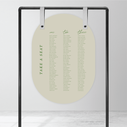 Before Sunrise: Wedding Seating Chart