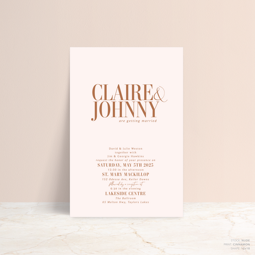 Claire: Wedding Invitation