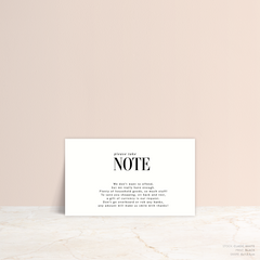 Claire: Wedding Note Card