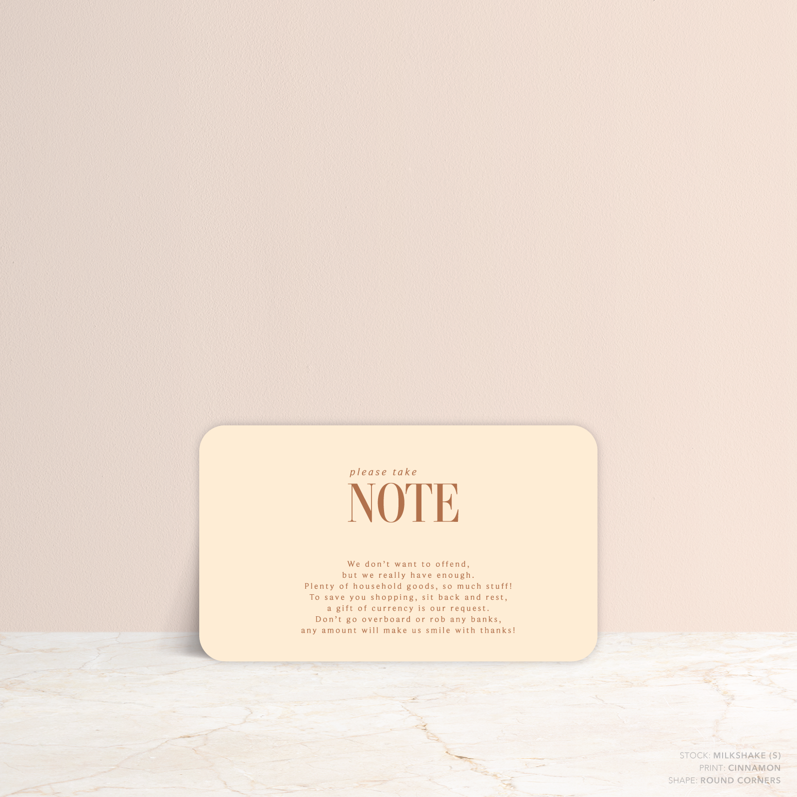 Claire: Wedding Note Card – adelphi mou