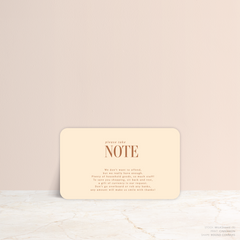 Claire: Wedding Note Card